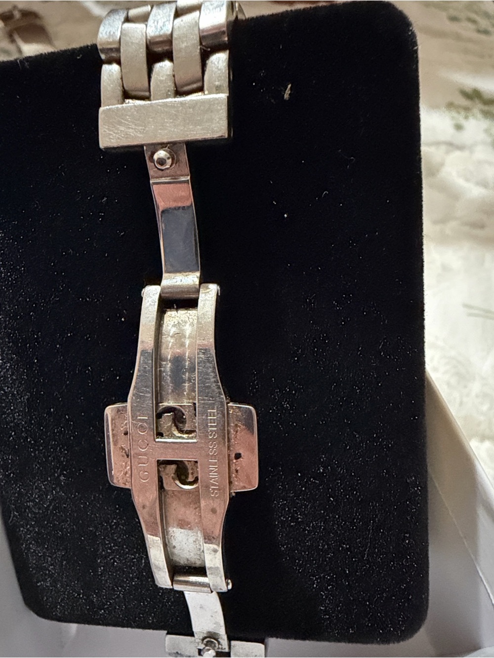 Gucci Silver Stainless Steel Link Bracelet